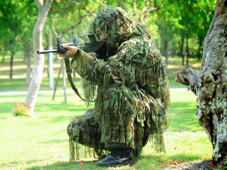 叢林布條兩件套偽裝服